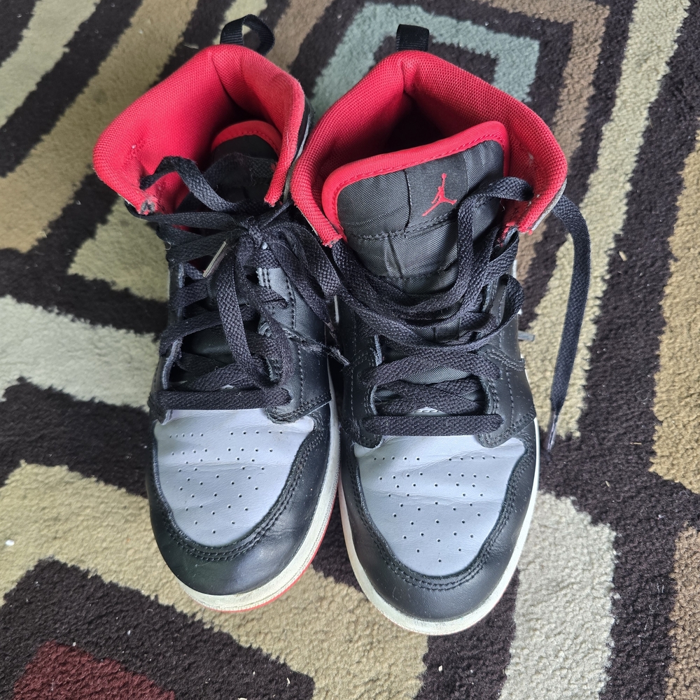 Kids Black and Red Sneakers